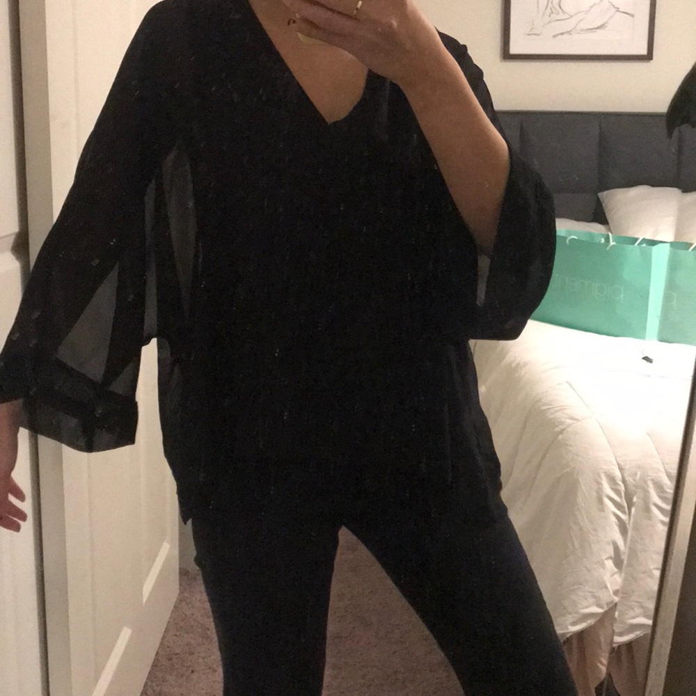 Black Zara Chiffon Top
